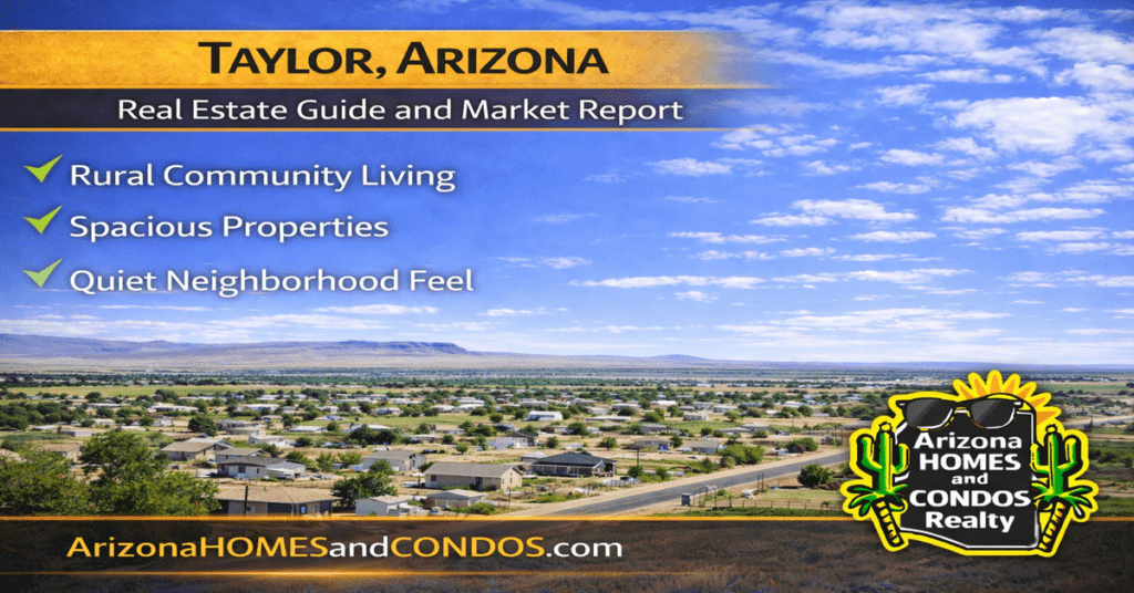 Taylor Arizona real estate guide and market report featuring small town homes open land and rural lifestyle in northern Arizona